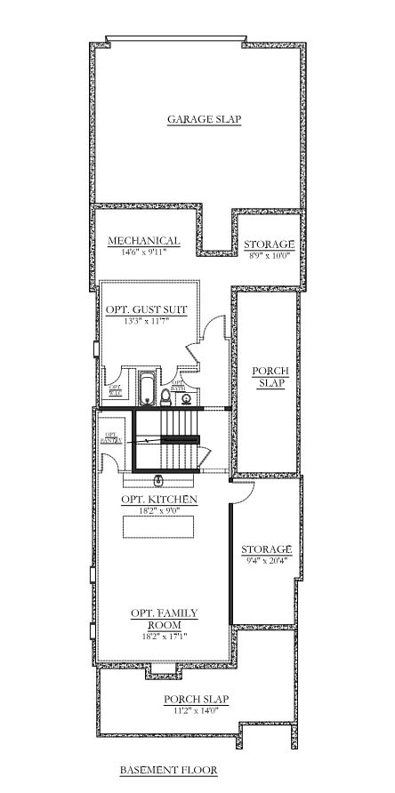 Piedmont 2 Basement Floor Plan